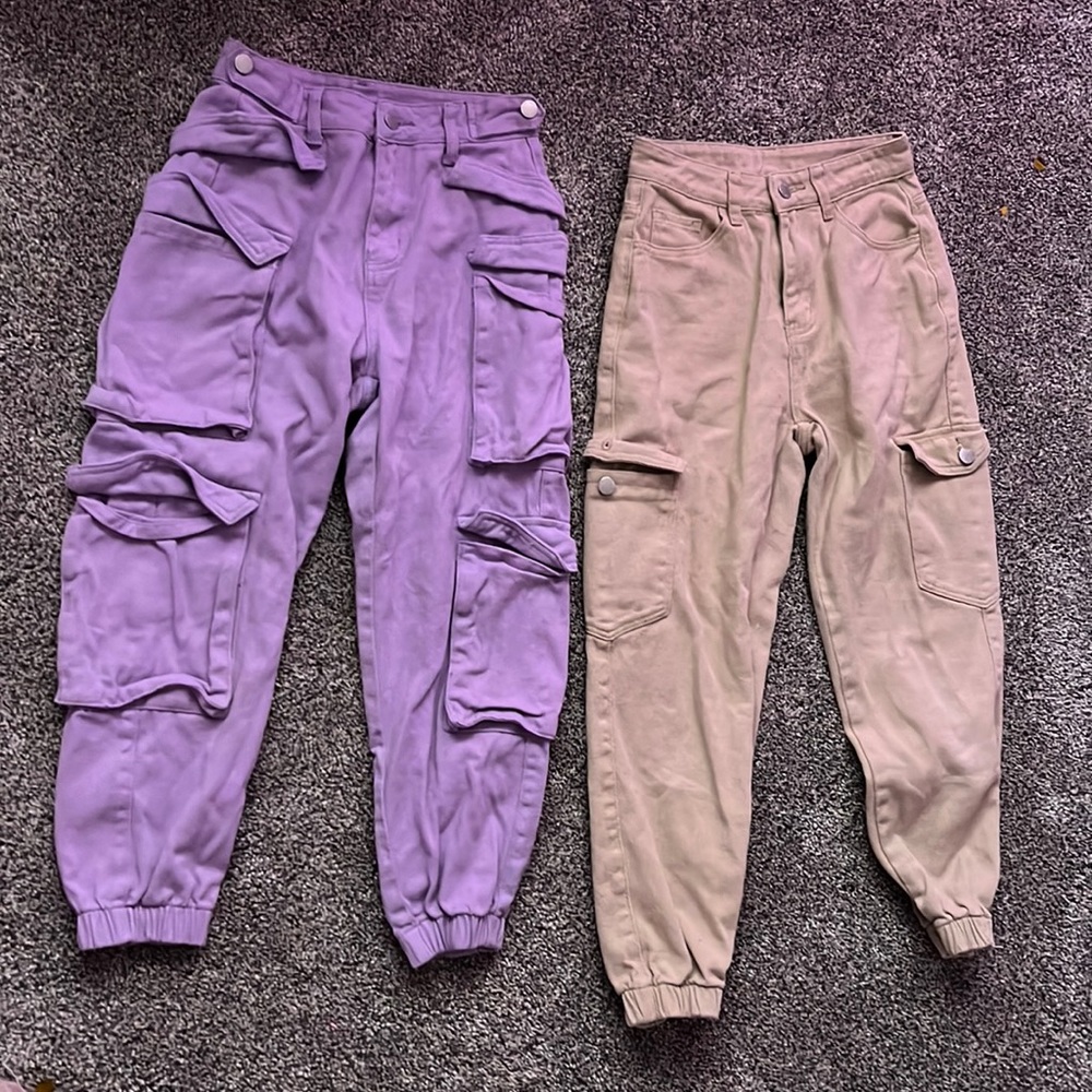 Shein Petite XXS Cargo Pants-2 pairs/2 pack